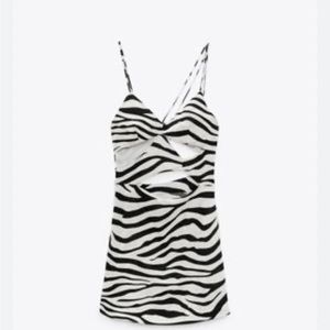 ZARA - Zebra cut out dress